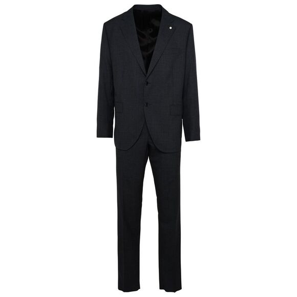 Luigi Bianchi Gray Virgin Wool Suit Men